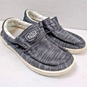 Hey Dude Wally Toddler Stretch Black Kids Youth J4 Casual Shoes Slip On